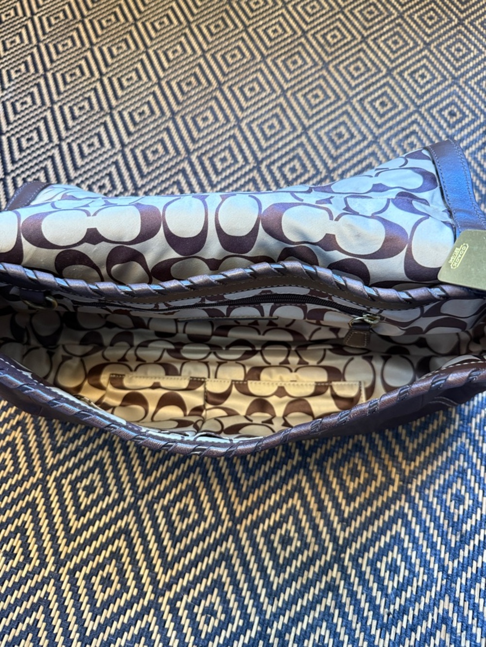 Vintage Y2K coach vachetta whipstitch ergo belted flap 11226 - Picture 9 of 14